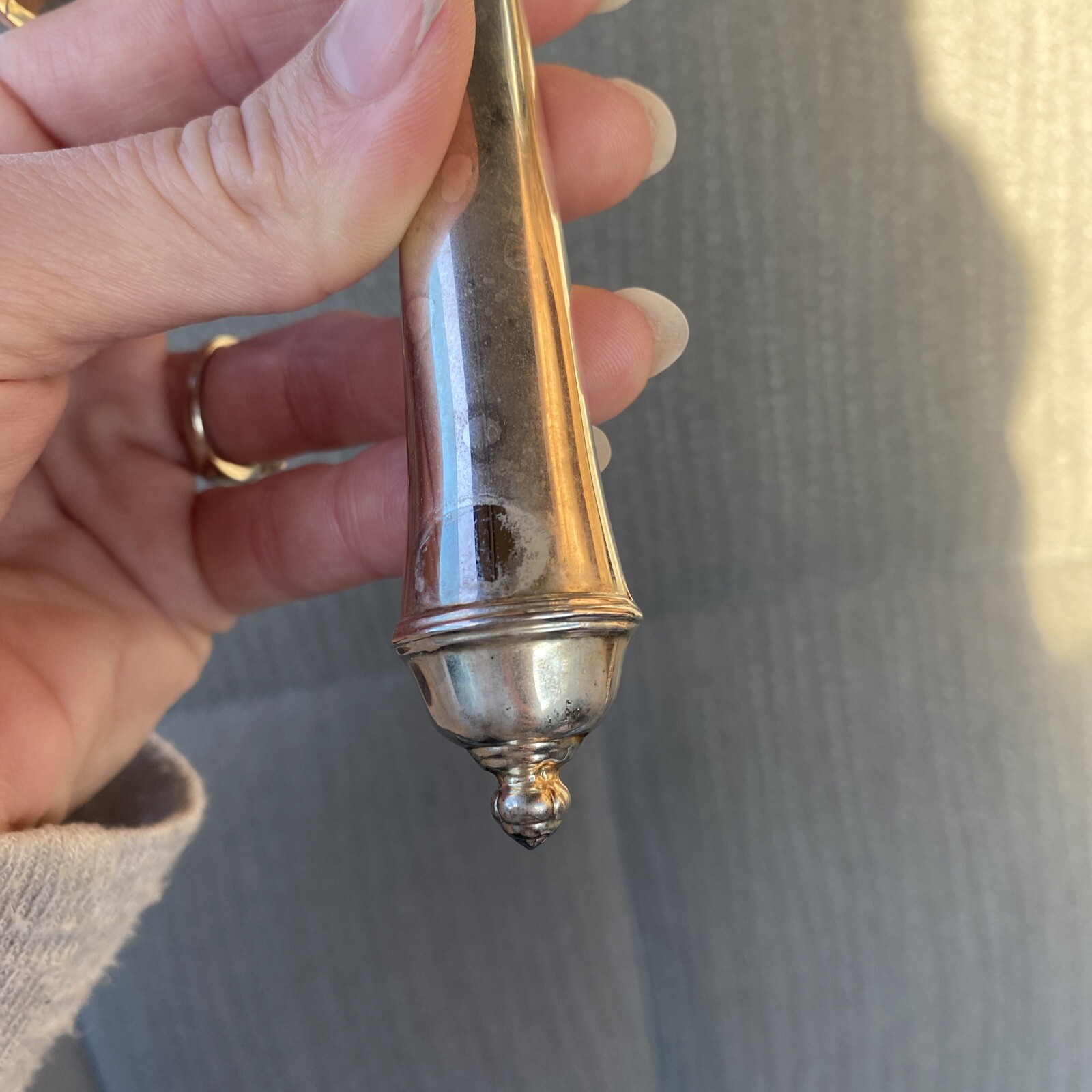 Vintage Silver plated Candle Snuffer with Double Bells eBay