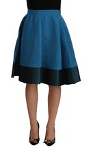 Gonna RED VALENTINO blu vita alta linea ad A pieghe lunghezza ginocchio IT40/...