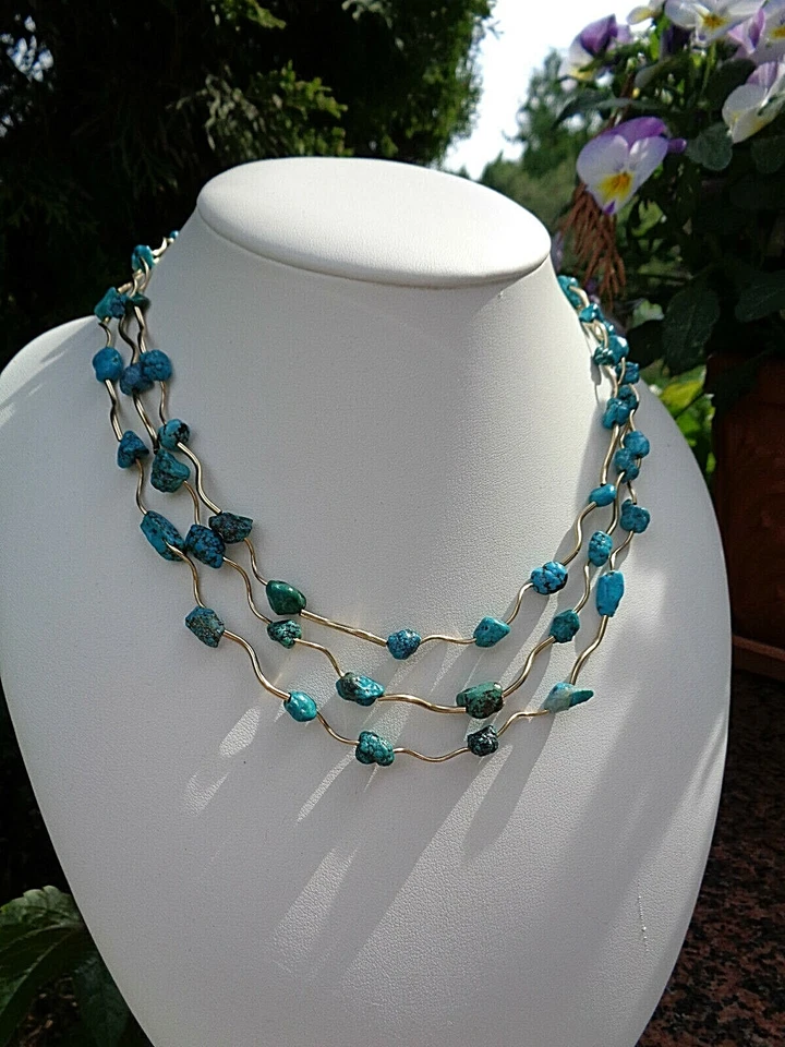 Halskette Türkis 585 Gold Filled - Bild 2 von 4