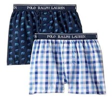 Polo Ralph Lauren L111544 Kids Blue 2-Pack Woven Boxers Size Small
