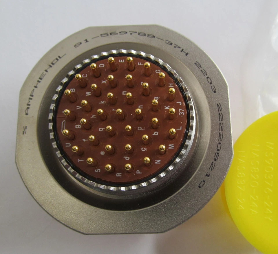 NEW AMPHENOL 91-569789-37H CIRCULAR CONNECTOR MIL-DTL-38999 SERIES III 37-PIN - Image 2 of 4