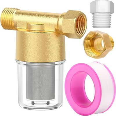 #ad 40 Micron Reusable Brass Sediment Filter Inline Washing Machine Water Filter... $54.45