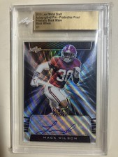 2019 Leaf Metal Draft Mack Wilson Prismatic Black Wave Pre-Production Proof 1/1