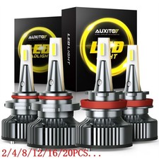 AUXITO 9005 H11 LED Headlights Kit Combo Bulbs High Low BEAM Super White Bright