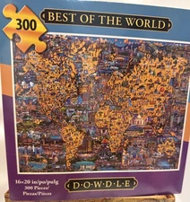 Best of the World 300 Piece Jigsaw Puzzle Dowdle & Qbert 1980’s Coloring Book