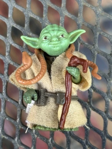 VINTAGE STAR WARS BROWN SNAKE YODA PAC-MAN EYES 1980 KENNER - 100% Complete