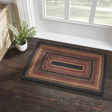 Accent Rug Heritage Farms Jute Primitive 20x30 Rect No Slip Floor Mat VHC Brands