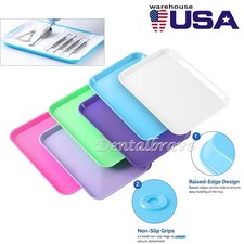 Dental Set Up Flat Tray Autoclavable Plastic Instrument Trays Size B 6 Color