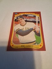 1986 Fleer Star Stickers Jose Canseco *Rookie*