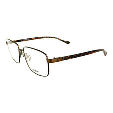 Autoflex A114 Mens Metal Eyeglass Frame 210 Brown 57-17 XL Fit