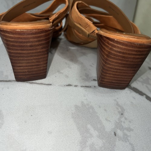 NEW Womens Vince Camuto Deljesta Woven Leather mule Block Heel Sandals shoes 6M - Picture 4 of 5