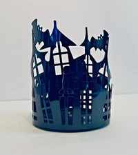 Bath & Body Works Slatkin & Co Black Metal Haunted House Candle Holder RETIRED