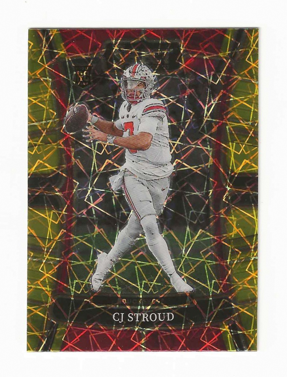 C.J. STROUD  2023 SELECT DRAFT PICKS GOLD LAZER PRIZM ROOKIE CARD #2 - ASTROS