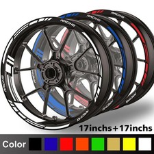 Reflective Motorcycle Wheel Stickers Hub Decal Rim Stripe 17 Inchs sports bike