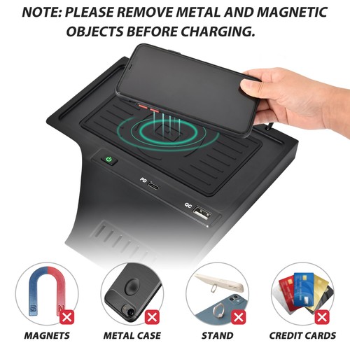 Car Wireless Charger for Nissan Sentra S, SV, SR 2020-2024, Center Console Ch... - Picture 4 of 9