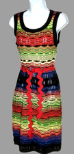 Missoni Italy Multicolor Zigzag Knit Stretch Dress IT 42 US 8-10 Retail: 795