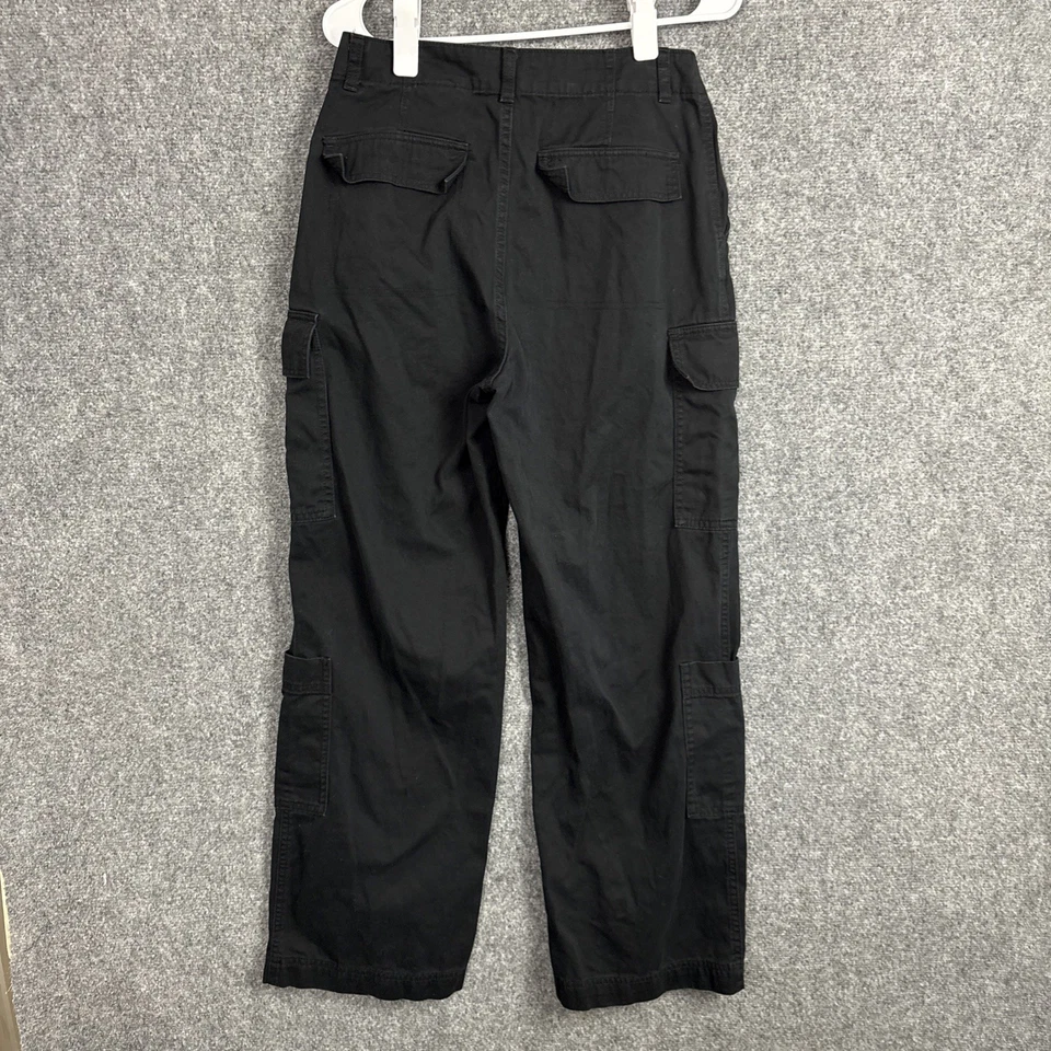 Pantalones H&M para mujer talla 6 negros cargo pierna ancha grunge ropa de calle Foto 2 de 4