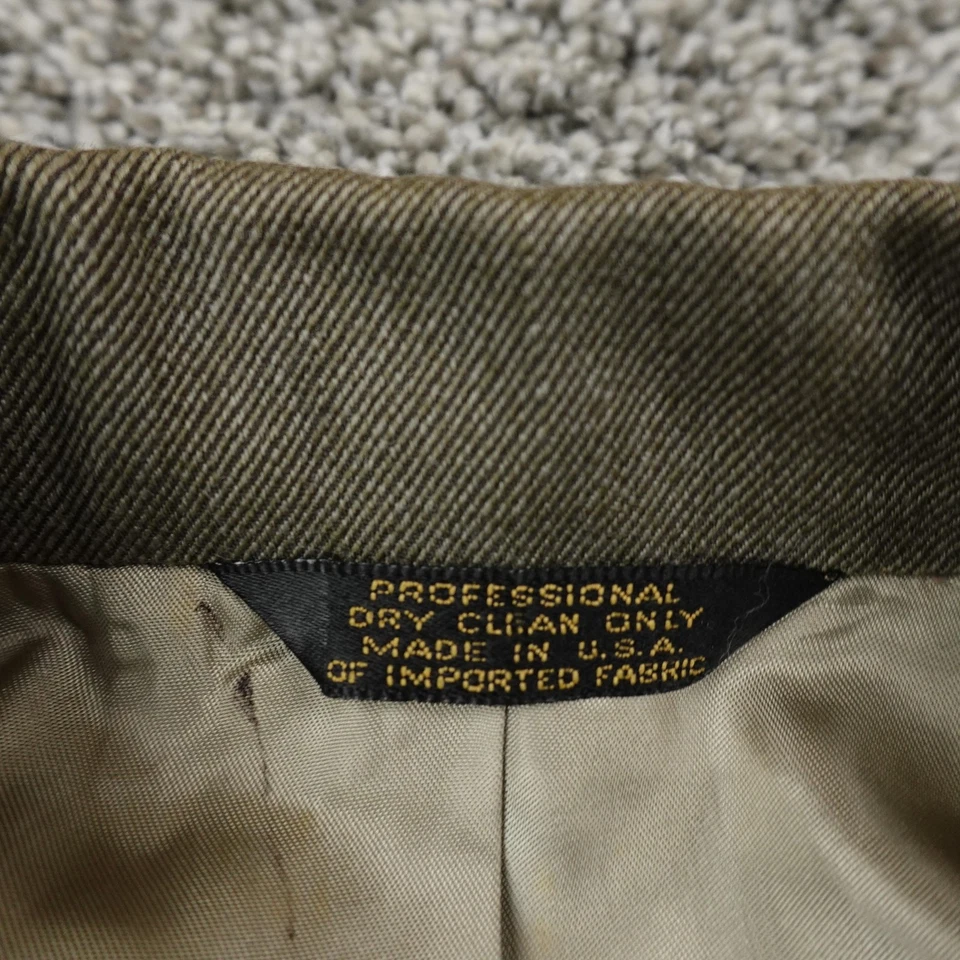 J Press Blazer Mens 44 Green Button Notch Lapel Sport Coat Suit Coat Jacket USA - Image 4 of 4