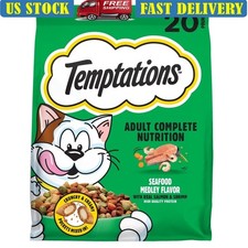 Seafood Medley Dry Cat Food 20lb High Protein Kibble Vitamins Minerals Crunchy 1.78 per pound