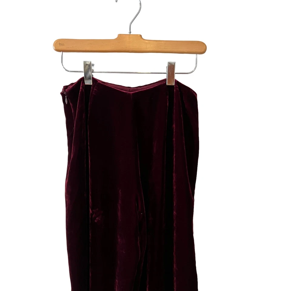 Pantalones de terciopelo vintage Ann Taylor pierna ancha amatista 4 Foto 3 de 4