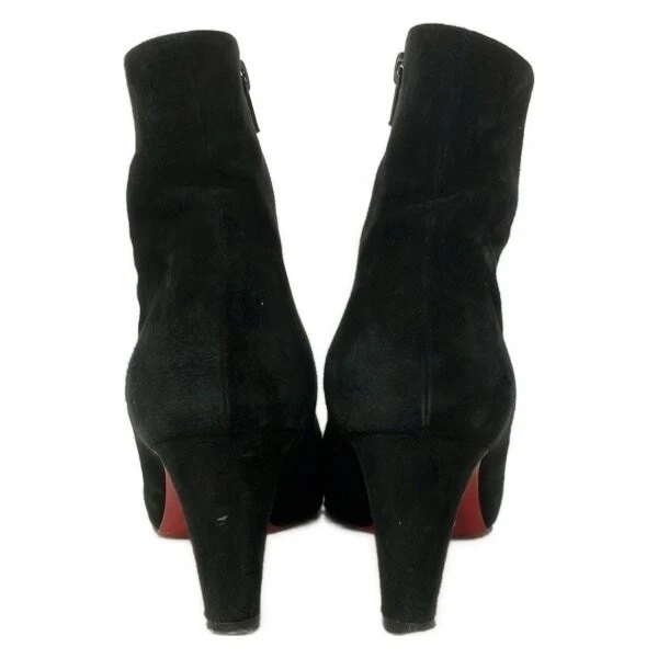 Bottes courtes Christian Louboutin EU:37,5 US:7,5 chaussures en daim noir - Photo 3/4