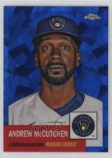 2022 Chrome Platinum Anniversary Blue Atomic Refractor Andrew McCutchen 16o7