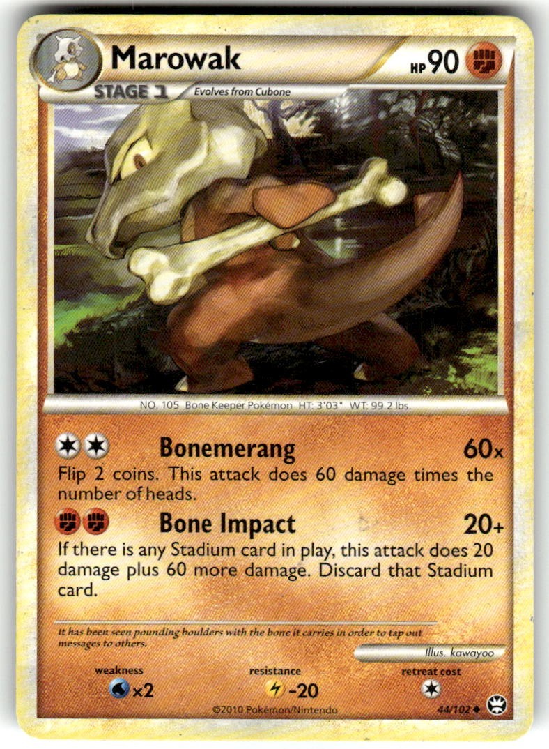Marowak 44/102 HGSS Triumphant Pokemon Card NM