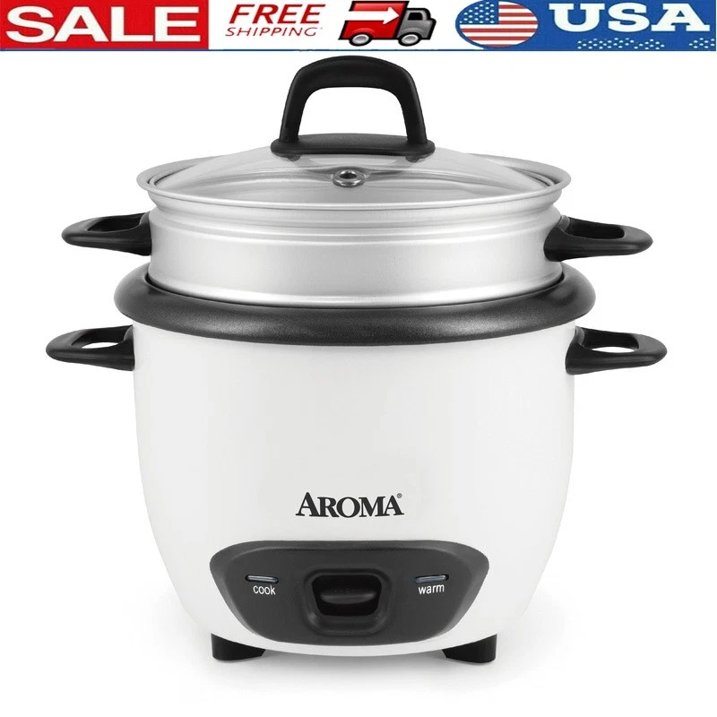 6Cup Rice Cooker Food Steamer Automatic Keep Warm Nonstick Inner Dishwasher Safe