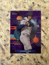2025 Topps Finest Francisco Lindor #113 Purple Checkerboard /99 NY Mets