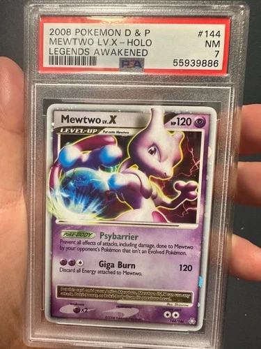 mewtwo lv X 144/146 DP legends awakened holo pokemon tcg psa 7