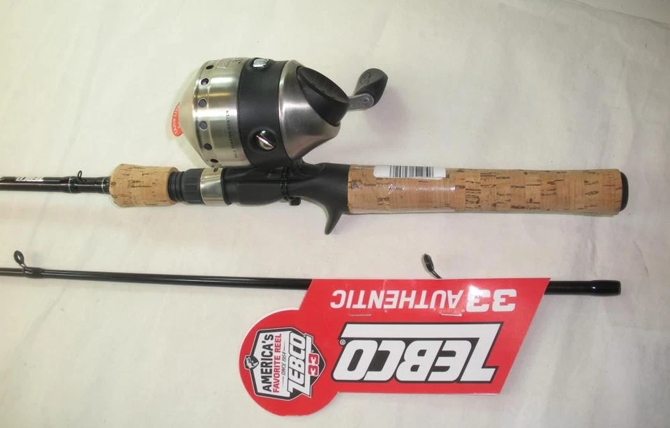 Zebco 2136165 33CC662M Spin Cast Rod Model 33 Reel Combo 6ft 6" 2Pc  Cork Handle - Image 2 of 4