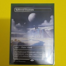 Magic: The Gathering Hallowed Fountain Unfinity Land — Plains Island #277 Rare