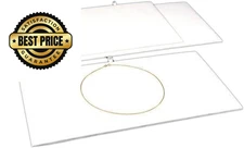 FindingKing 3 White Velvet Jewelry Chain Display Pad Showcase Tray 