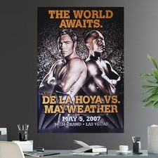 Floyd Mayweather Jr. Vs Oscar De La Hoya World Awaits Welterweight Poster