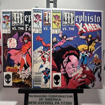 Mephisto Vs Fantastic Four #1,  X-Factor #2 (Newstand),  X-Men #3 Marvel Comics