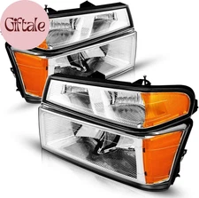 Headlight Assembly Compatible with 2004-2012 GMC Canyon Headlamp Replacement for