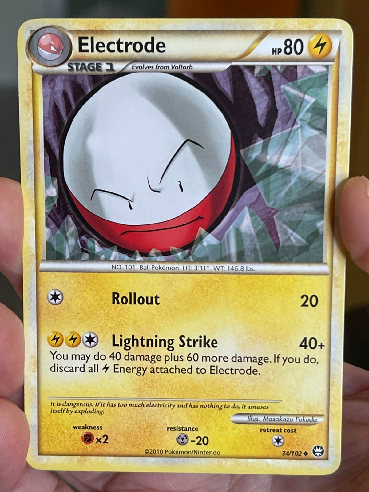 POKEMON ELECTRODE 34/102 RARE HGSS TRIUMPHANT NM CARD