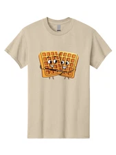 Waffle-Friends Mens Graphic Tee, 100% Cotton, Casual Summer Wear
