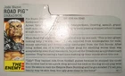 1988 Hasbro GI Joe ARAH Road Pig V1 - File Card Only