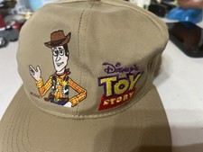 Vintage Disney Toy Story Woody Hat Cap Snapback Youth Tan American Needle 90s