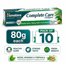 Himalaya Complete Care Toothpaste 80g Pack of 10 Healthy Gums Teeth