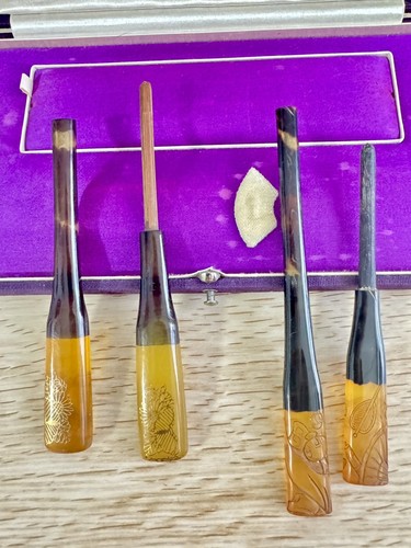 Rare Japanese Kanzashi Genuine Tortoiseshell Hairpin, Comb, Natural Material - Picture 8 of 13