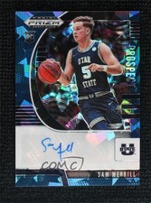 2020-21 Panini Prizm Draft Picks Prospect Blue Ice 45/75 Sam Merrill Auto j6a