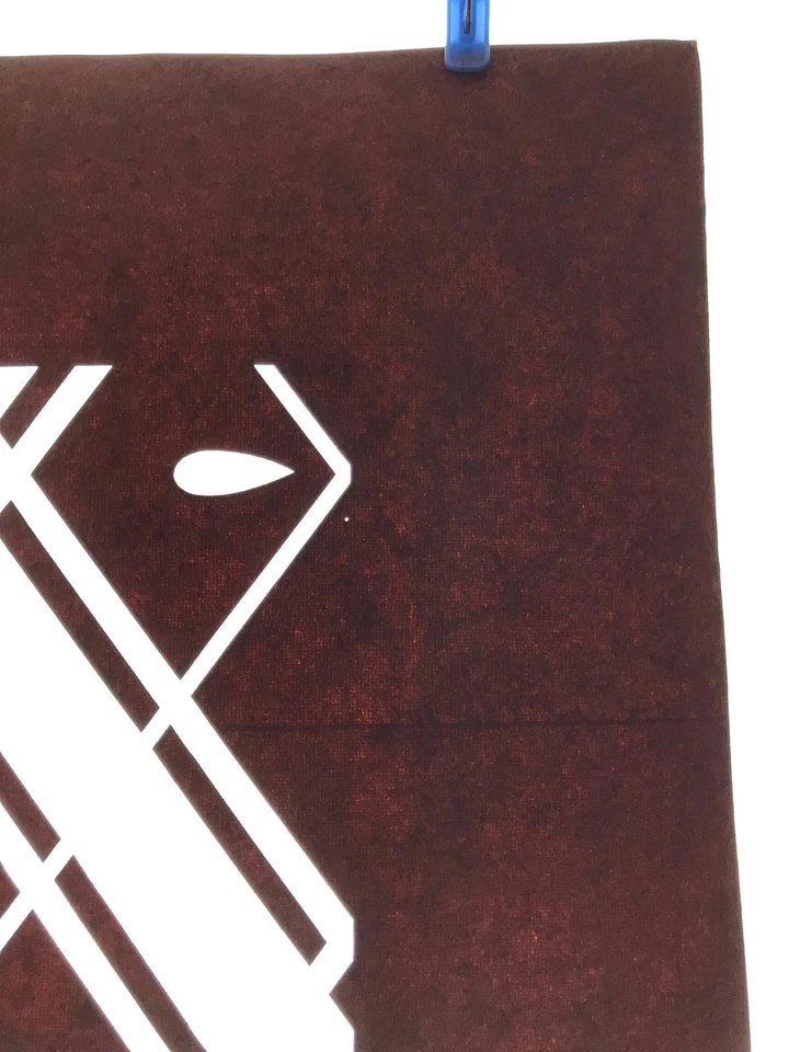 Antique Japanese Katagami Kimono Paper Stencil Katazome Hishi Flowers 4Y614 - Image 4 of 4