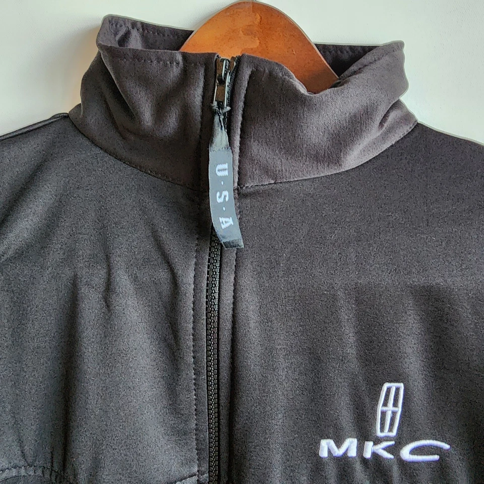Chaqueta Lincoln MKC Negra Polar con Cremallera XL Para Hombre Hecha en EE. UU. Logo Bordado Foto 2 de 4