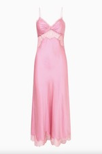LoveShackFancy Orianna Silk-Blend Maxi Slip Dress
