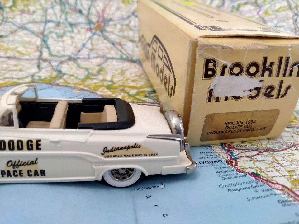 Brooklin Models 1:43 Brk 30x Dodge 500 Indianapolis Pace Car 1954 Bianco - Immagine 3 di 4