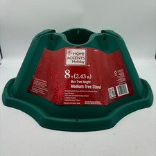 Home Accents Holiday Christmas Tree Stand Green Plastic up to 8-Ft Tall Trees