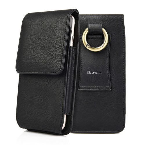 Funda protectora vertical de cuero grande con ranuras para tarjetas bucles - Imagen 11 de 20