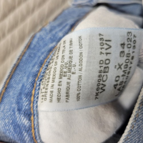 NEW Wrangler Men's Classic Relaxed Fit Blue Jeans Size 40X34 - 第 7/8 張圖片